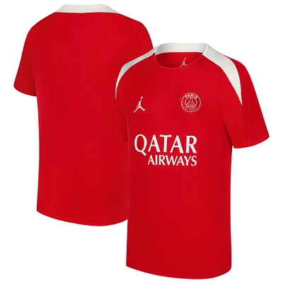 Youth Jordan Brand Red Paris Saint-Germain 2024/25 Fourth Strike Performance Top