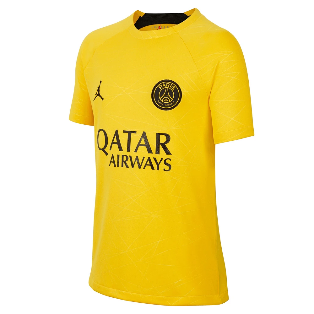 Youth Jordan Brand Yellow Paris Saint-Germain Pre-Match Top