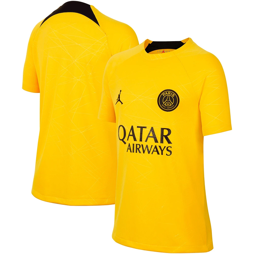 Youth Jordan Brand Yellow Paris Saint-Germain Pre-Match Top