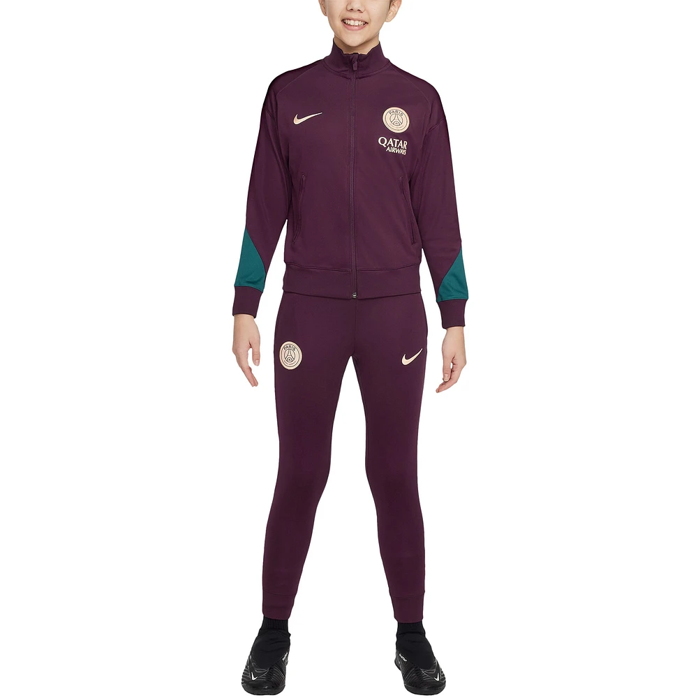 Youth Nike  Burgundy Paris Saint-Germain 2024/25 Strike Performance Track Suit