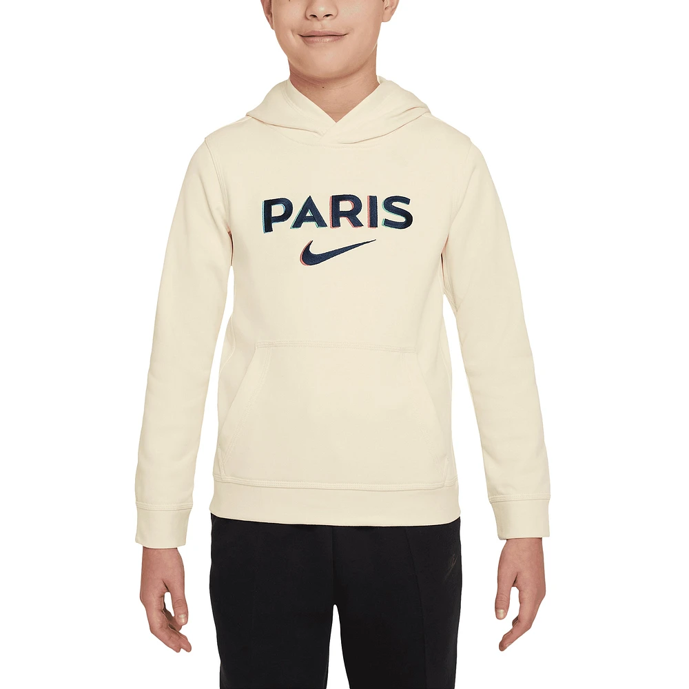 Sweat à capuche Nike crème Paris Saint-Germain Club pour enfant