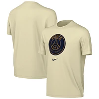 T-shirt à écusson Paris Saint-Germain Nike crème pour enfant