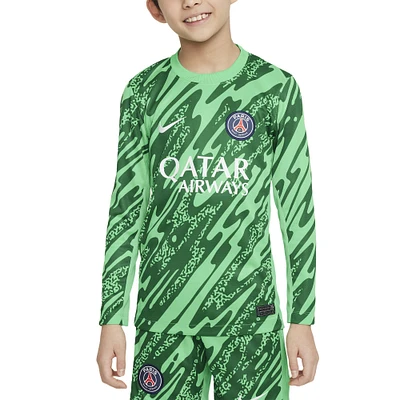 Youth Nike  Green Paris Saint-Germain 2024/25 Goalkeeper Replica Stadium Long Sleeve Jersey