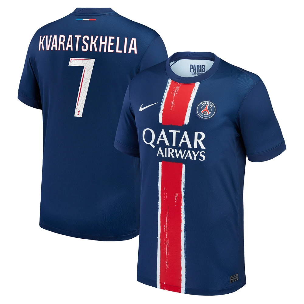 Youth Nike Khvicha Kvaratskhelia Navy Paris Saint-Germain 2024/25 Home Replica Player Jersey