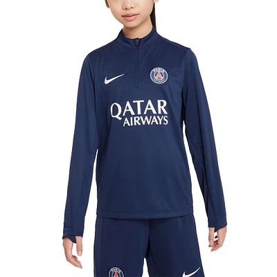 Youth Nike  Navy Paris Saint-Germain 2024/25 Academy Pro Drill Performance Quarter-Zip Pullover Top