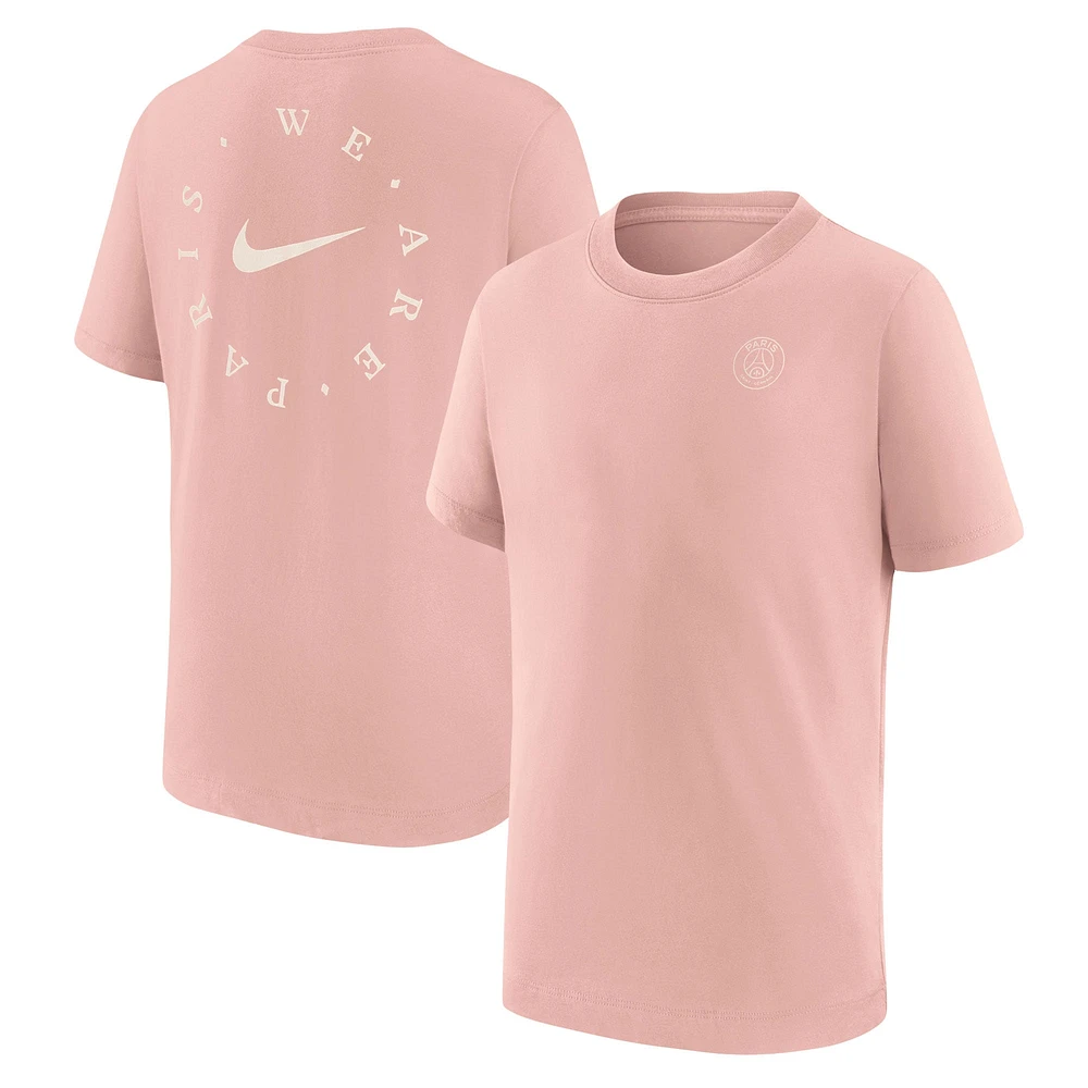 T-shirt Nike Paris Saint-Germain Swoosh rose pour enfant