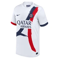 Maillot Nike Blanc Réplique Extérieur du Paris Saint-Germain 2024/25 pour Jeune