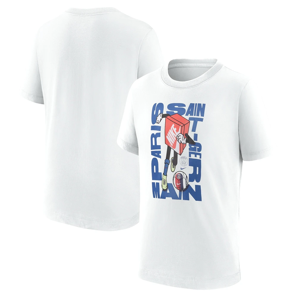 T-shirt Nike blanc Paris Saint-Germain Boxy Character pour jeune