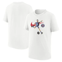 T-shirt Nike Paris Saint-Germain mascotte blanc pour enfant