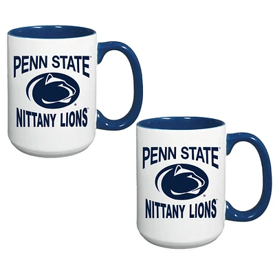 Lot de 2 tasses à café Penn State Nittany Lions de 15 oz