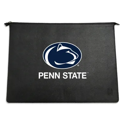 Penn State Nittany Lions Logo Faux Leather Laptop Case - Black