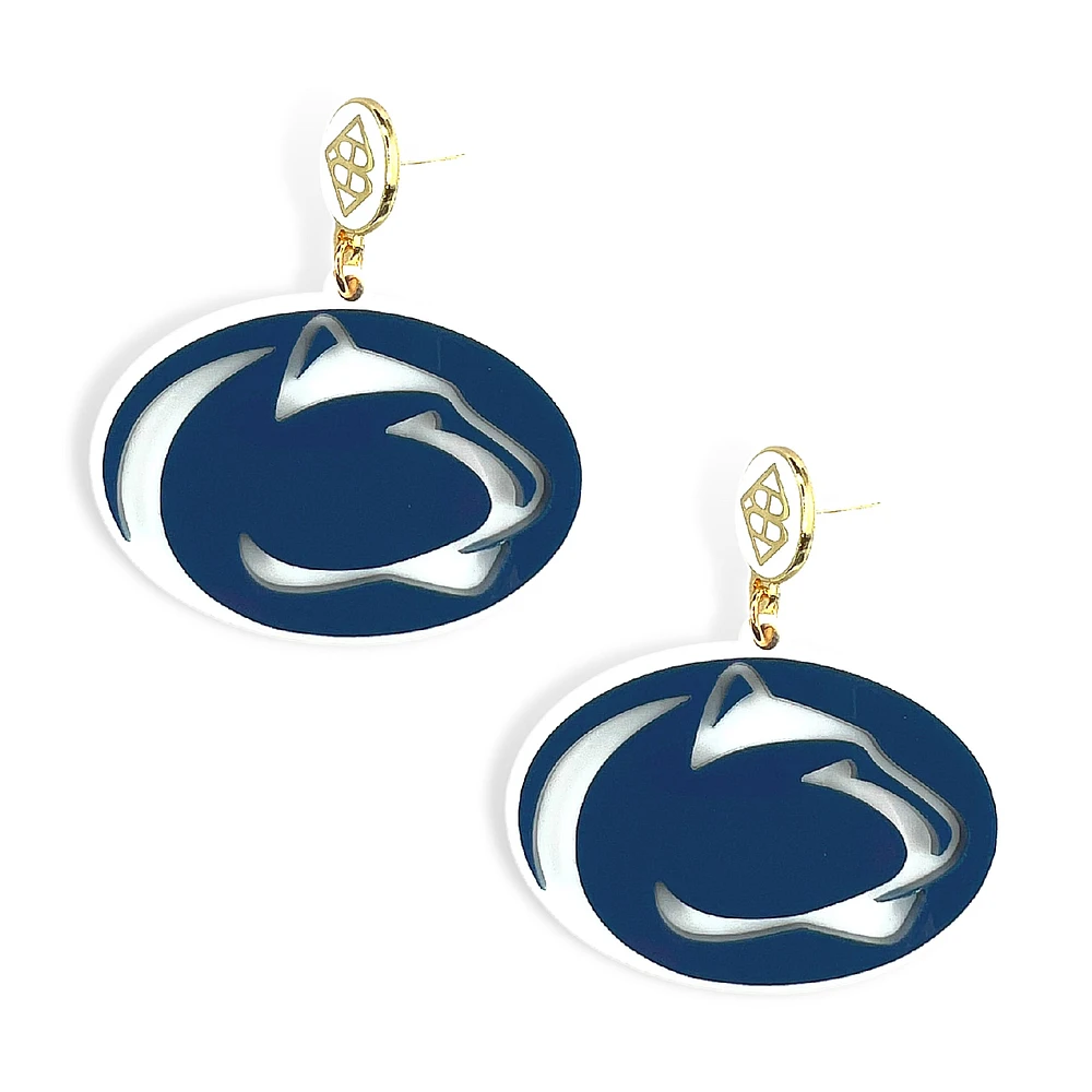 Brianna Cannon Penn State Nittany Lions Boucles d'oreilles avec grand logo