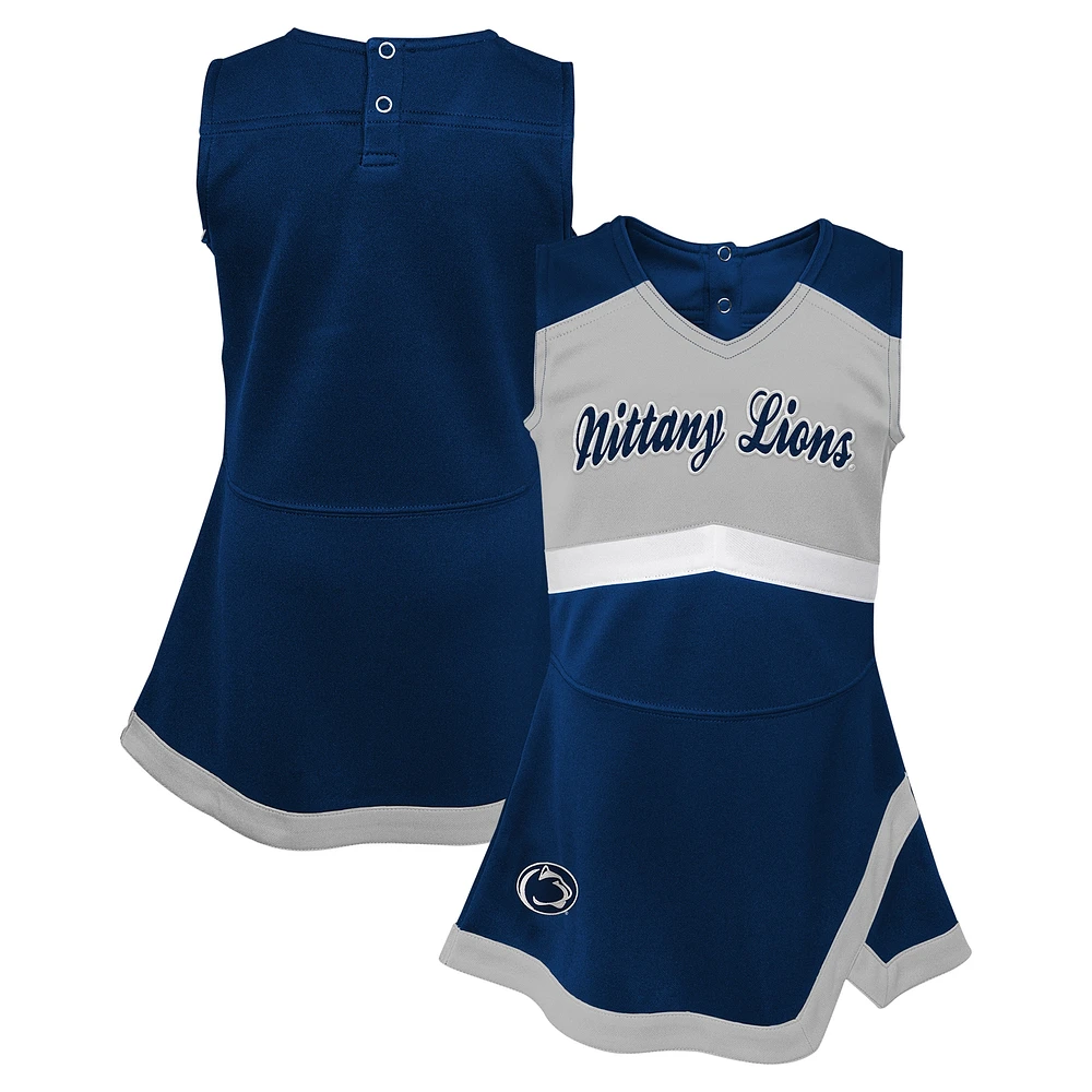 Robe de capitaine des pom-pom girls Penn State Nittany Lions bleu marine avec bloomers