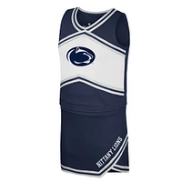 Ensemble haut et jupe de pom-pom girl pour filles Colosseum Navy Penn State Nittany Lions