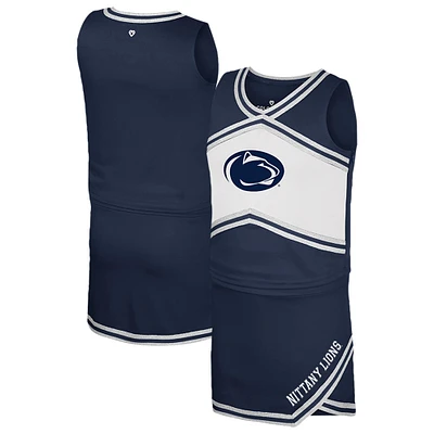 Ensemble haut et jupe de pom-pom girl pour filles Colosseum Navy Penn State Nittany Lions