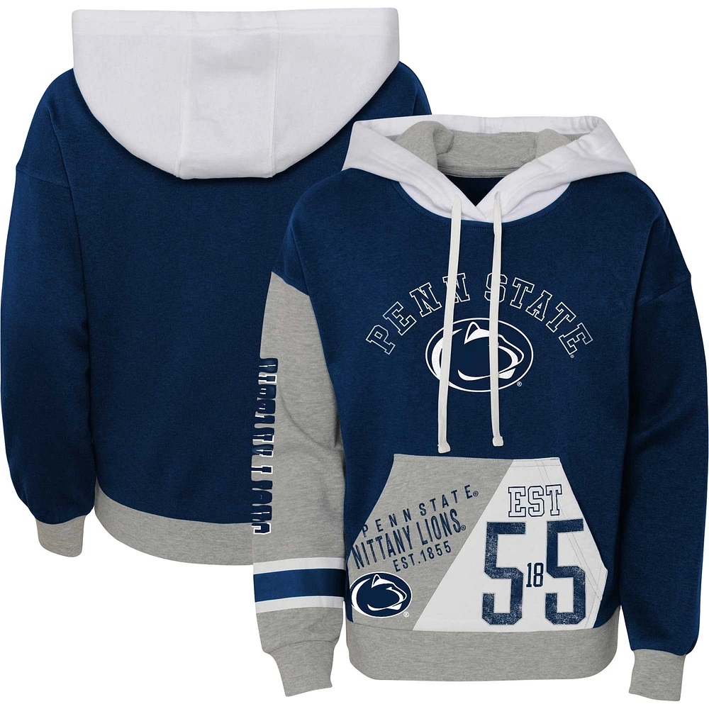 Girls Youth Navy Penn State Nittany Lions True Fan Soft Fleece Pullover Hoodie