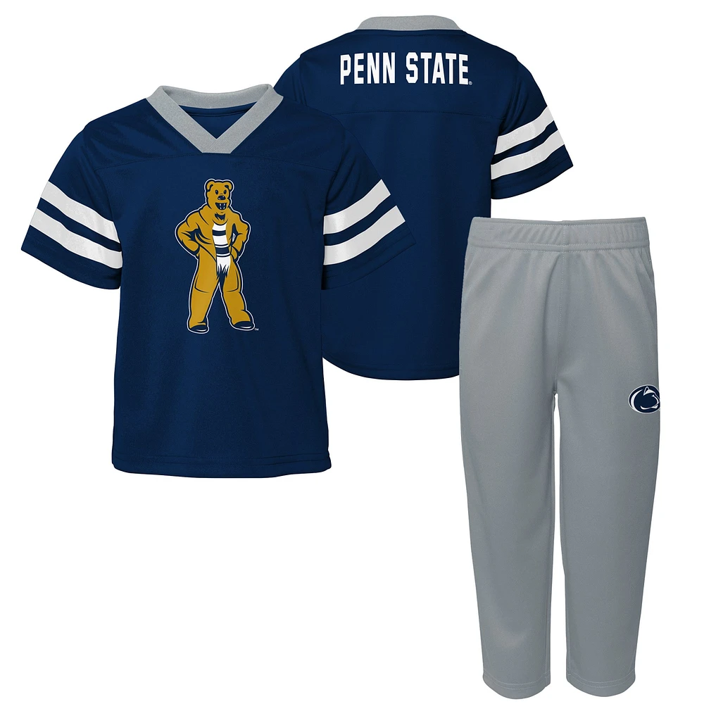 Infant Navy Penn State Nittany Lions Two-Piece Red Zone Jersey & Pants Set