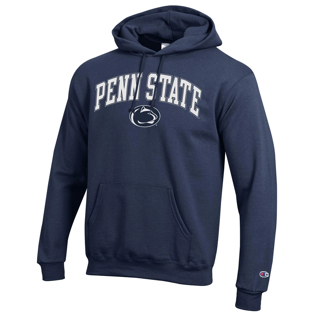 Men's Champion  Navy Penn State Nittany Lions Arched Logo Fleece Pullover Hoodie