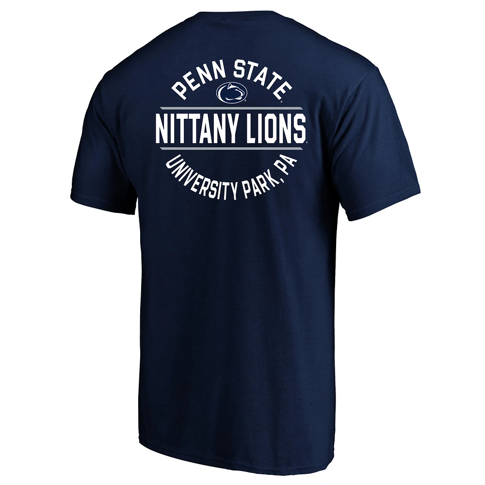 T-shirt Fanatics pour homme bleu marine Penn State Nittany Lions Big & Tall Fast Break 2 Hit