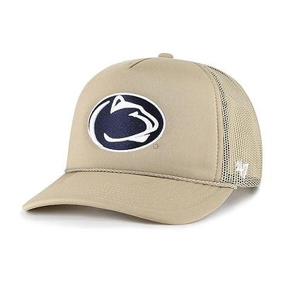 Men's '47 Khaki Penn State Nittany Lions Foam Front Mesh Trucker Snapback Hat