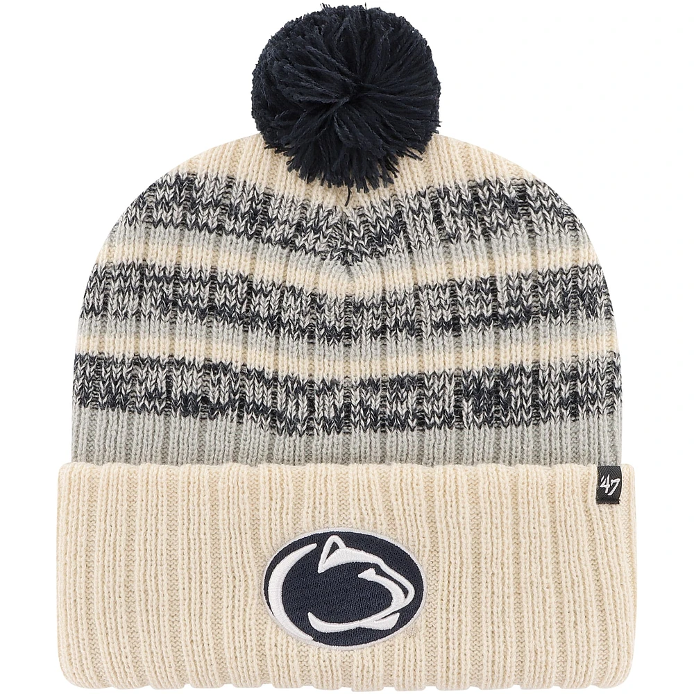 Bonnet en tricot à revers pour hommes '47 kaki Penn State Nittany Lions Tavern avec pompon