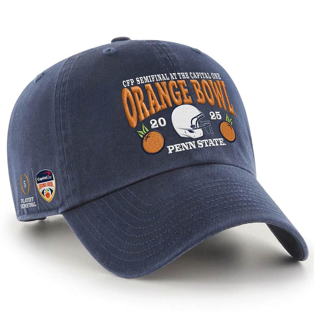 Casquette ajustable Penn State Nittany Lions College Football Playoff 2025 Orange Bowl Clean Up pour homme, bleu marine, 47