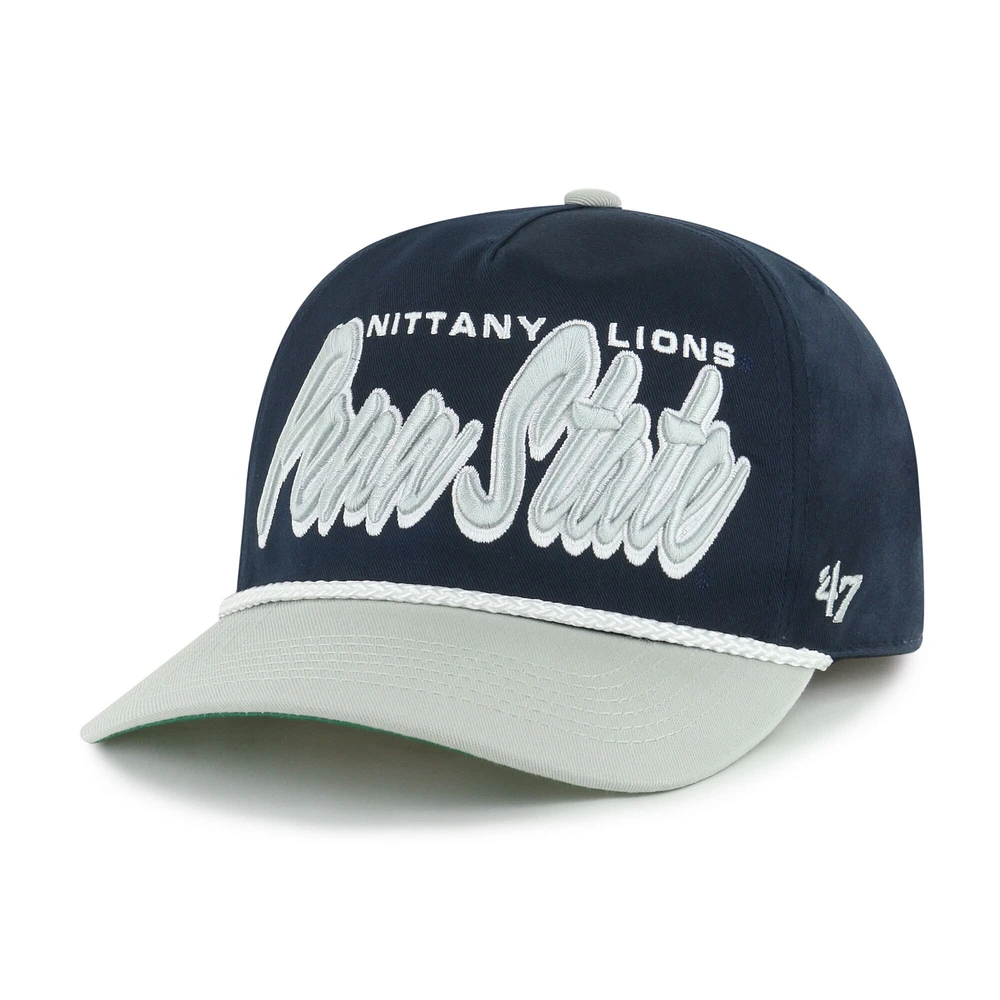 Casquette ajustable Dropshadow Rope Hitch bleu marine Penn State Nittany Lions 1947 pour homme
