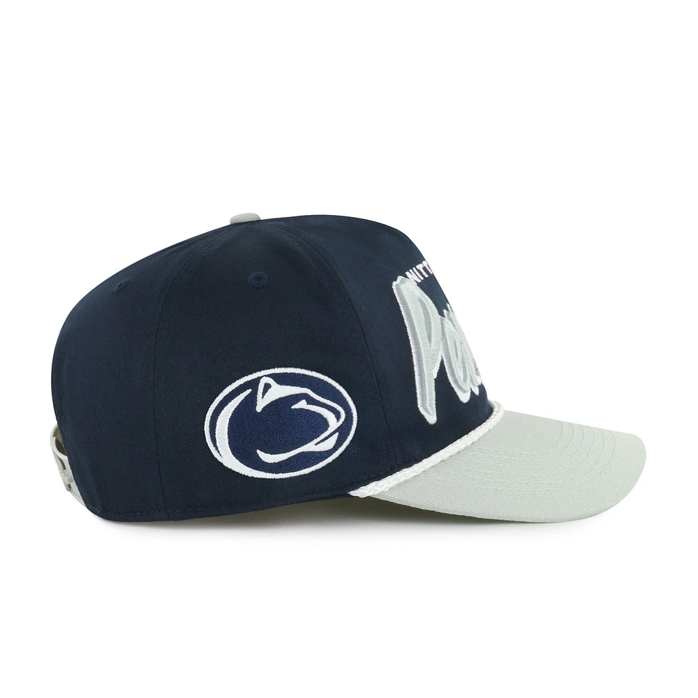 Casquette ajustable Dropshadow Rope Hitch bleu marine Penn State Nittany Lions 1947 pour homme