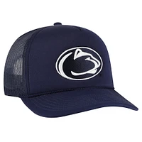 Casquette Snapback de camionneur en maille mousse sur le devant en mousse pour hommes '47 Navy Penn State Nittany Lions