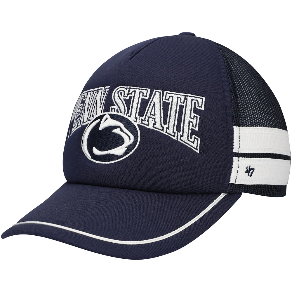 Men's '47 Navy Penn State Nittany Lions Sideband Trucker Adjustable Hat