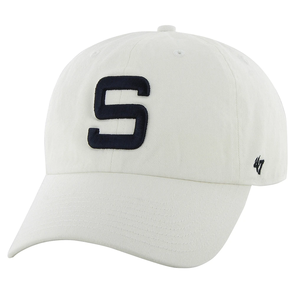 Casquette ajustable '47 Penn State Nittany Lions Vault Clean Up pour hommes, blanche