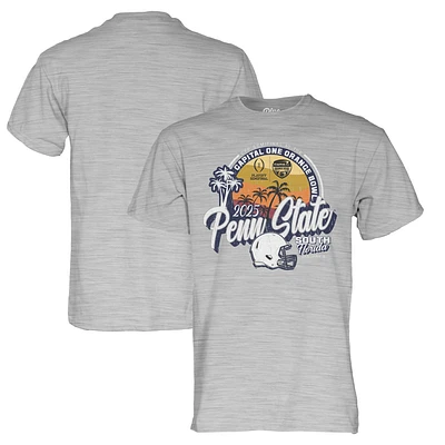 Men's Blue 84 Heather Gray Penn State Nittany Lions College Football Playoff 2025 Orange Bowl T-Shirt