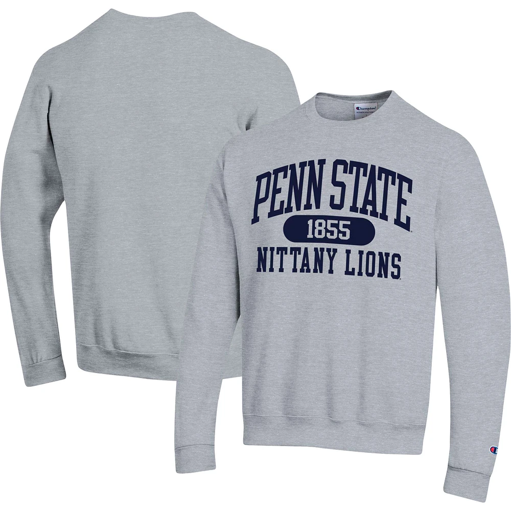 Men's Champion Heather Gray Penn State Nittany Lions Arch Pill Sweatshirt