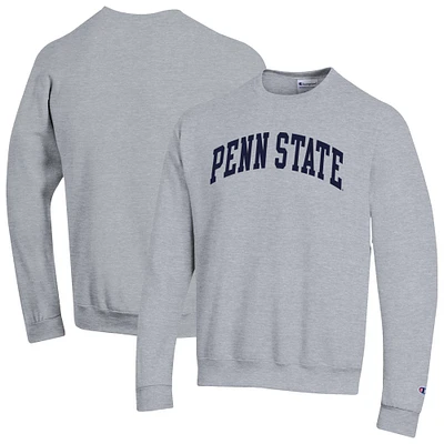 Sweat-shirt en polaire Basic Arch Champion Heather Gray des Penn State Nittany Lions pour homme
