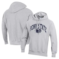 Sweat à capuche Champion Heather Grey Penn State Nittany Lions Vault Late Night Reverse Weave pour hommes