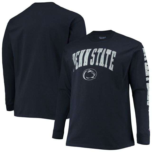 Champion Navy Penn State Nittany Lions Tailles Big & Tall 2-Hit T-shirt à manches longues pour hommes