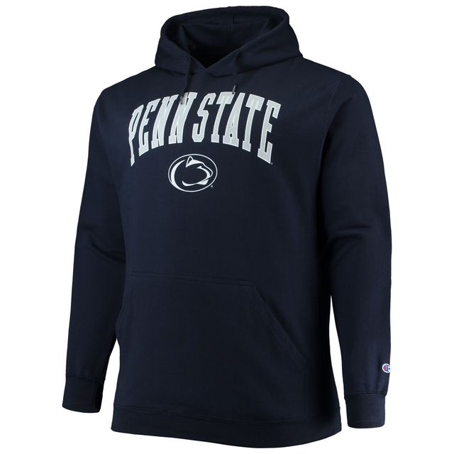 Champion Navy Penn State Nittany Lions Tailles Big & Tall Arch Over Logo Powerblend Pull à capuche pour hommes