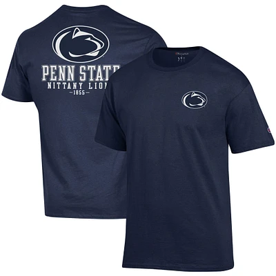 Champion Navy Penn State Nittany Lions Stack 2-Hit T-shirt pour homme