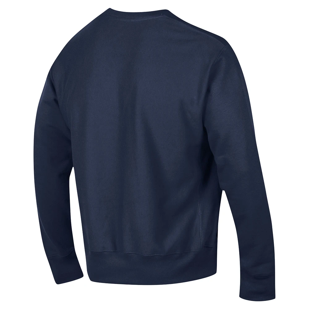 Sweat-shirt pour hommes Champion Navy Penn State Nittany Lions Vault Late Night Reverse Weave