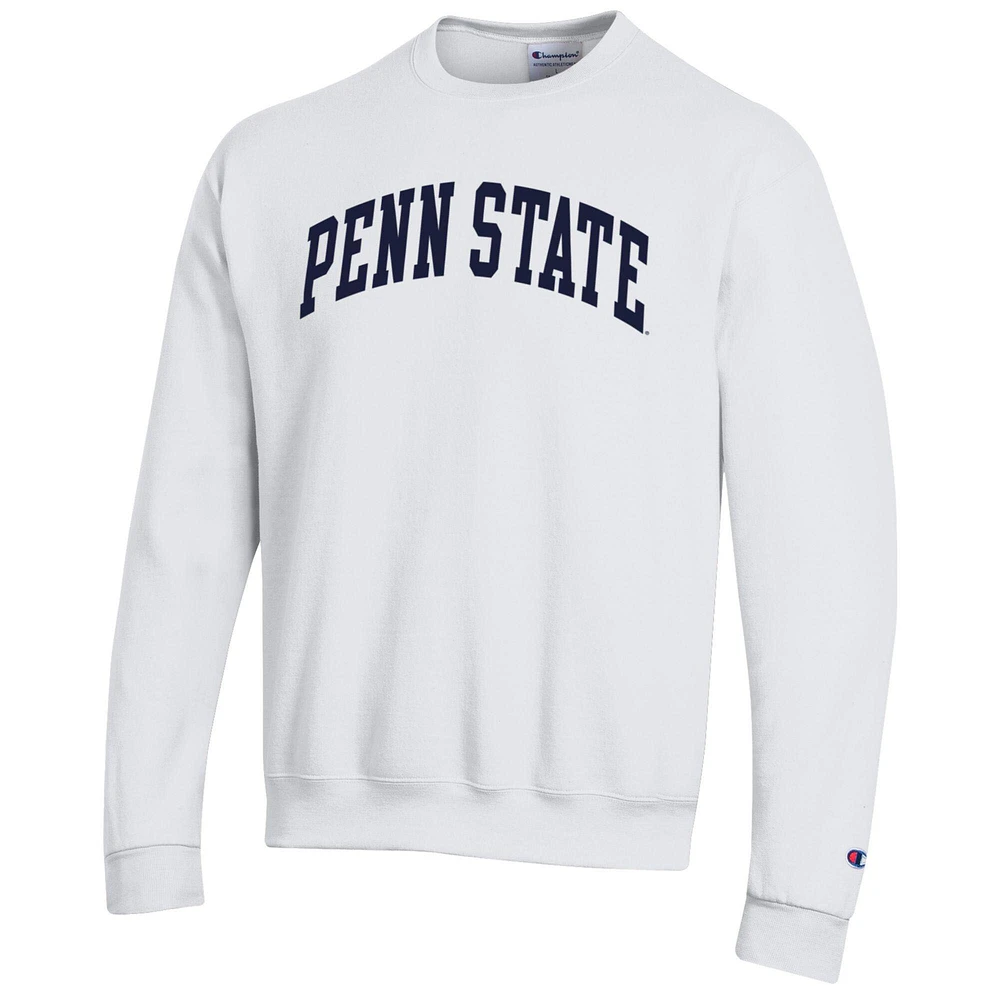 Sweat-shirt en polaire blanc Champion Penn State Nittany Lions Basic Arch pour homme