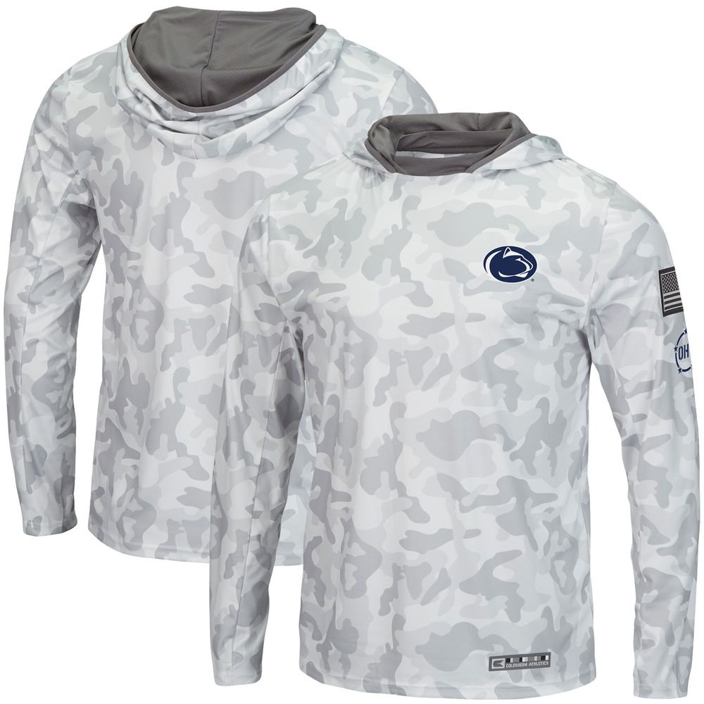 Men's Colosseum Arctic Camo Penn State Nittany Lions OHT Military Appreciation Long Sleeve Hoodie Top