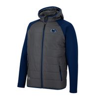 Men's Colosseum Charcoal/Navy Penn State Nittany Lions Good On You Raglan Full-Zip Jacket