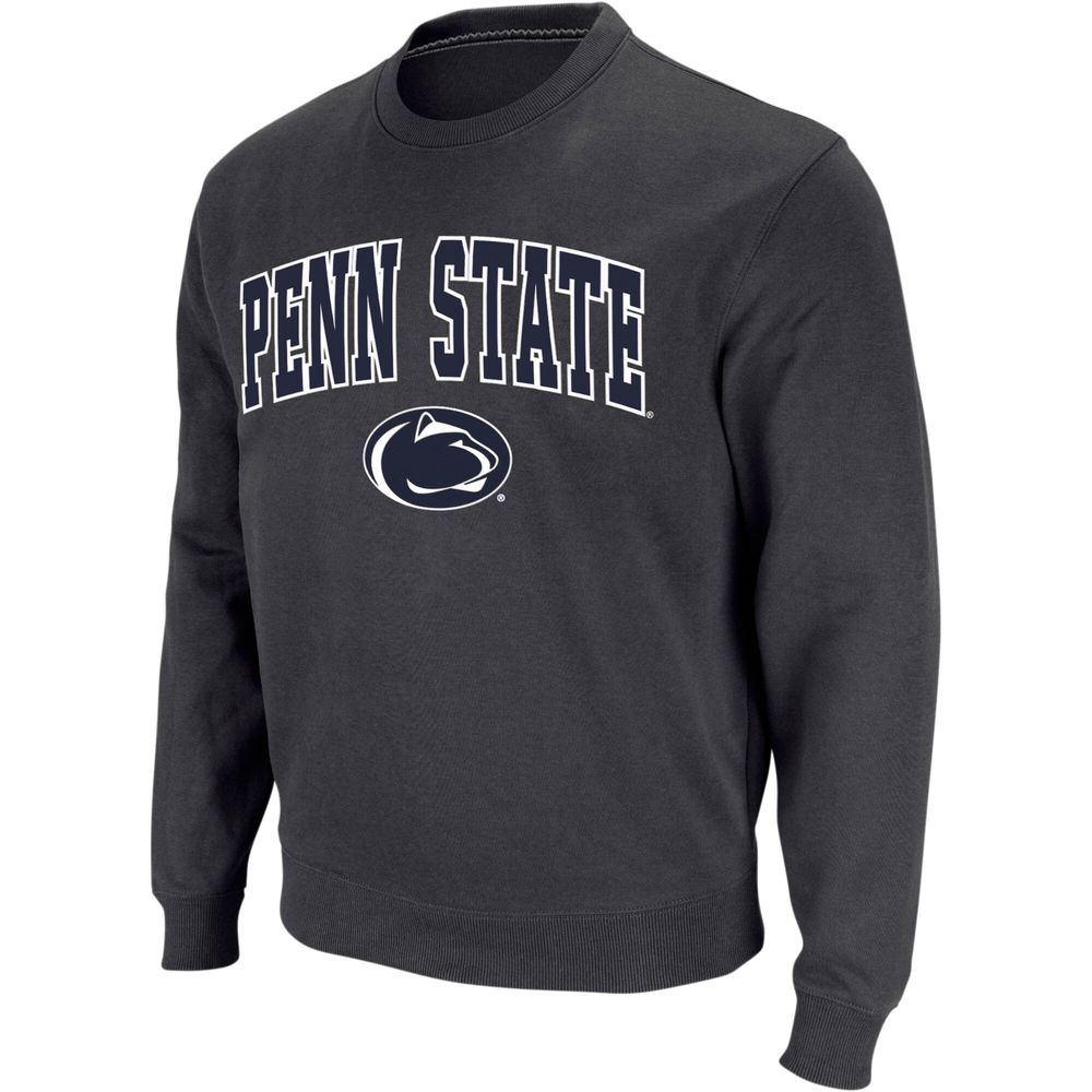 Men's Colosseum Charcoal Penn State Nittany Lions Arch & Logo Crew Neck Sweatshirt