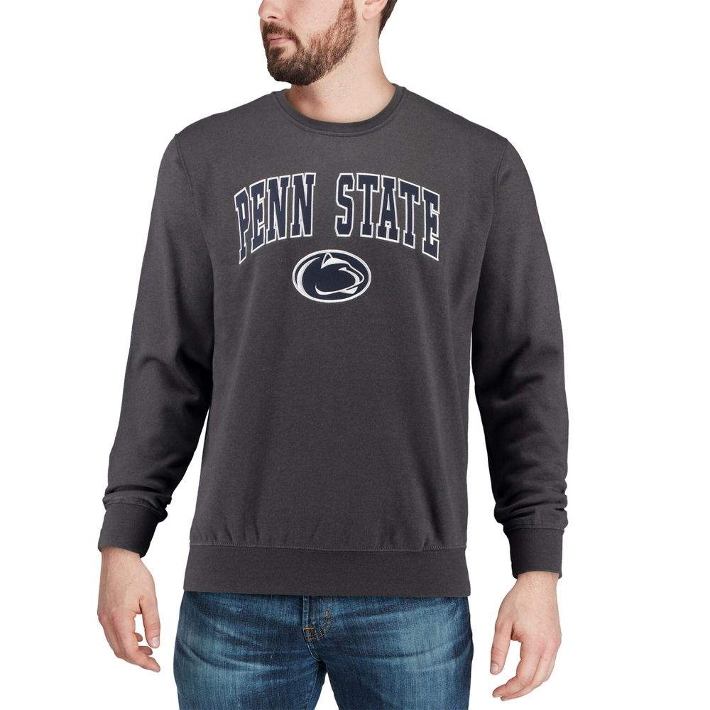 Men's Colosseum Charcoal Penn State Nittany Lions Arch & Logo Crew Neck Sweatshirt