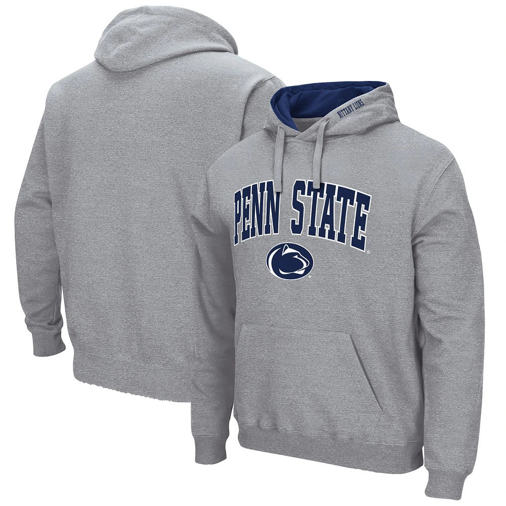 Sweat à capuche Colosseum Heather Grey Penn State Nittany Lions Arch & Logo 3.0 pour hommes