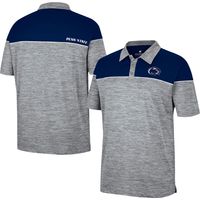 Men's Colosseum Heathered Gray/Navy Penn State Nittany Lions Birdie Polo