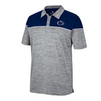 Men's Colosseum Heathered Gray/Navy Penn State Nittany Lions Birdie Polo