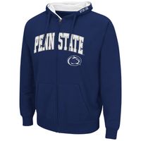 Men's Colosseum Navy Penn State Nittany Lions Arch & Logo 3.0 Full-Zip Hoodie