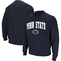 Men's Colosseum Navy Penn State Nittany Lions Arch & Logo Crew Neck Sweatshirt