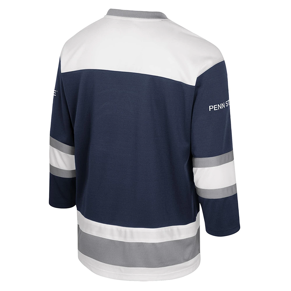 Men's Colosseum  Navy Penn State Nittany Lions Athletic Machine Fashion Hockey Jersey